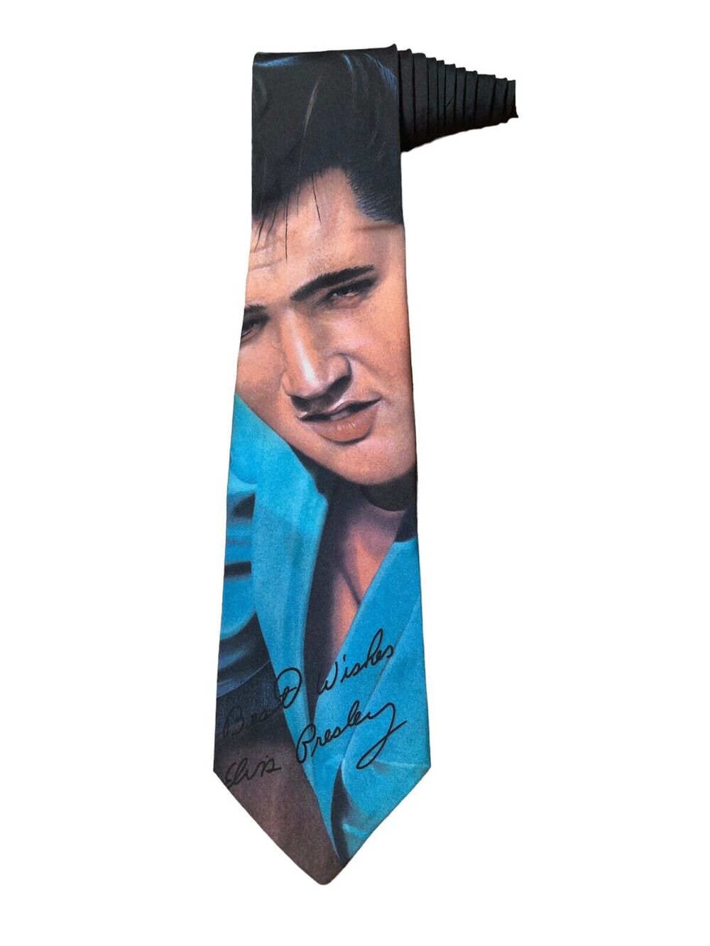 Ralph Marlin Best Wishes Elvis Presley Vintage Novelty Necktie Polyester
